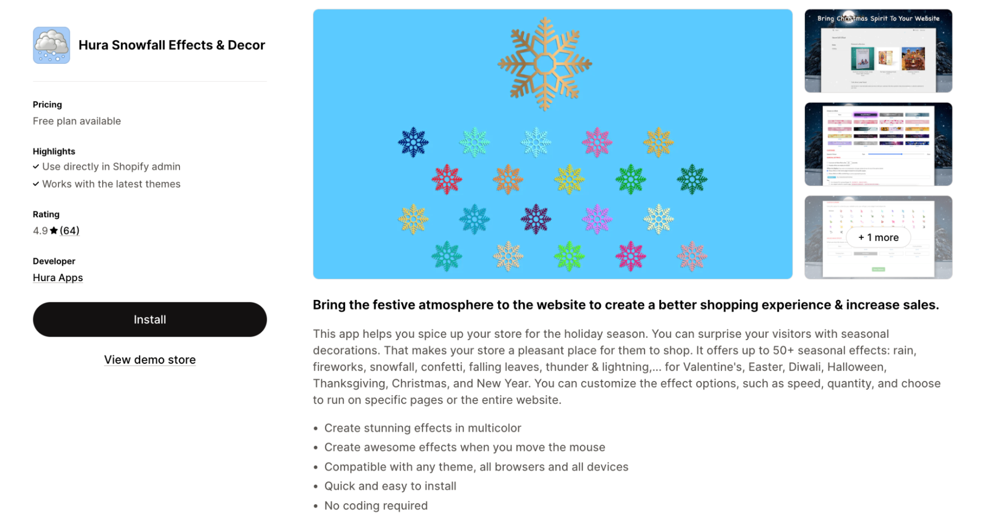Hura Snowfall Effects & Decor